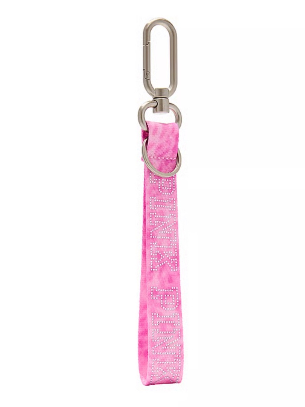 PINK Victoria's Secret Pink Rhinestone Wristlet Keychain